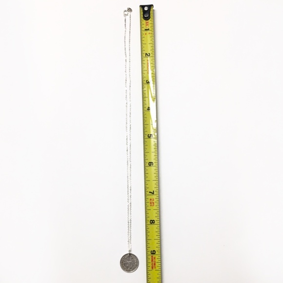 Antique 1918 “925 Sterling Silver” Coin Necklace — 18-inch 925 Sterling Chain - Picture 4 of 5